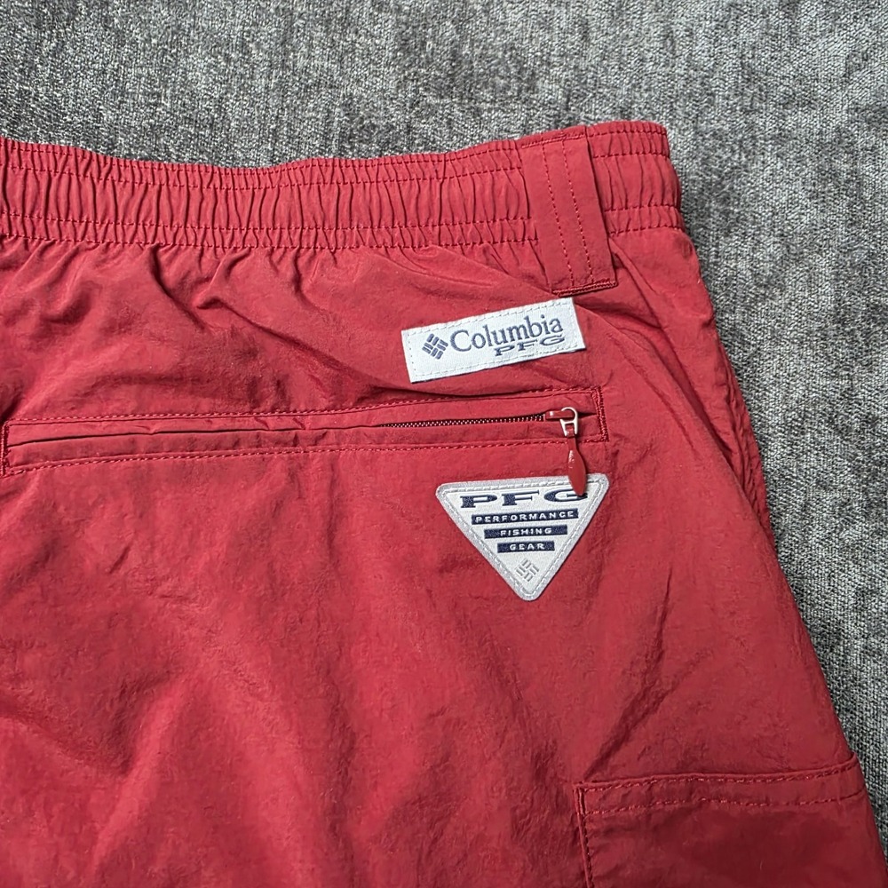 NWT Columbia PFG Swim Trunks Mens XL 8" Inseam Red Cruise Lifeguard Fishing Prep - Picture 12 of 12